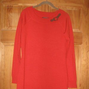 Lauren Ralph Lauren Orange Long Sleeve Sweater Dress